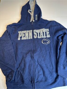 J. America Navy and Gray Full-Zip Hoodie